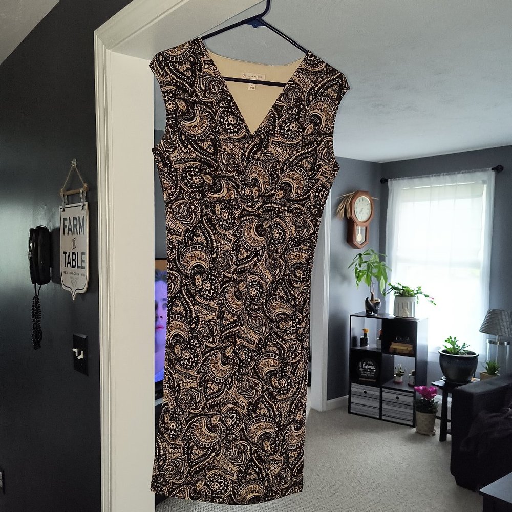 Dress Black Tan Cream
